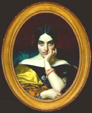 Henri Lehmann Portrait de Madame Alphonse Karr oil painting image